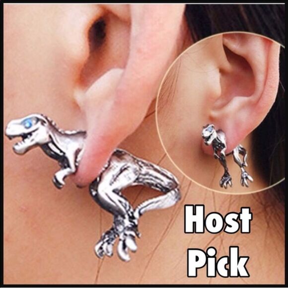 T-Rex Earrings  - Picture 2 of 8